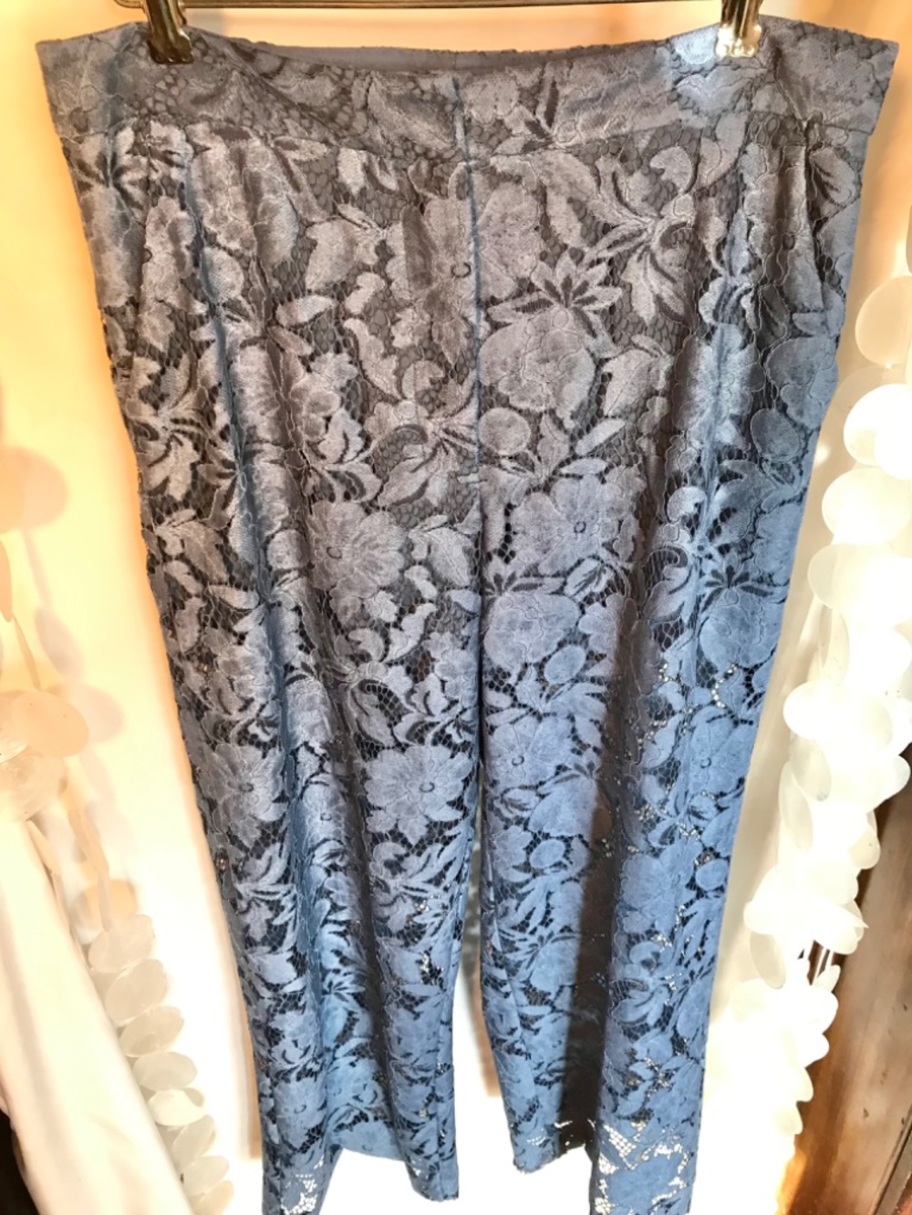 Zara Cropped Trousers Pants With Lace Size Medium 8385/846/400 - Picture 9 of 12